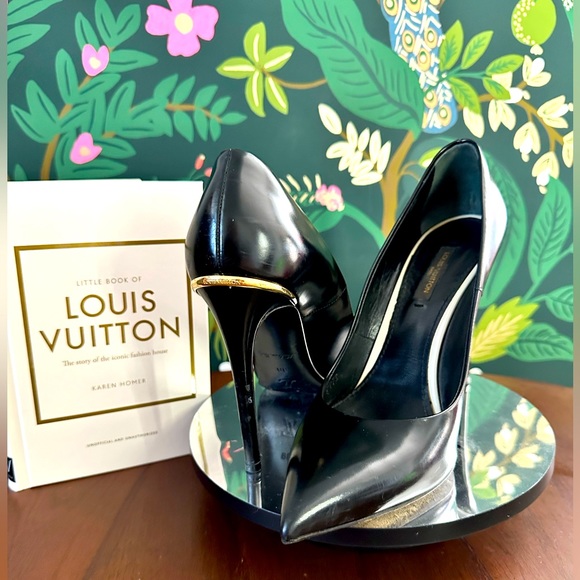 LOUIS VUITTON Pre-Loved Black Smooth Leather HEELS ❤️💃🔥 (Size 6.5 to 7) - Picture 1 of 14